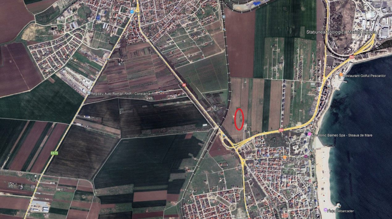 Vand teren in Agigea zona Golful Pescarului