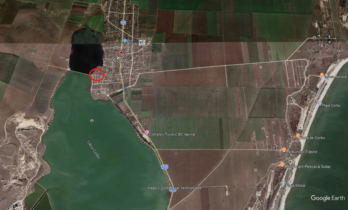 Teren de vanzare in Corbu zona lac