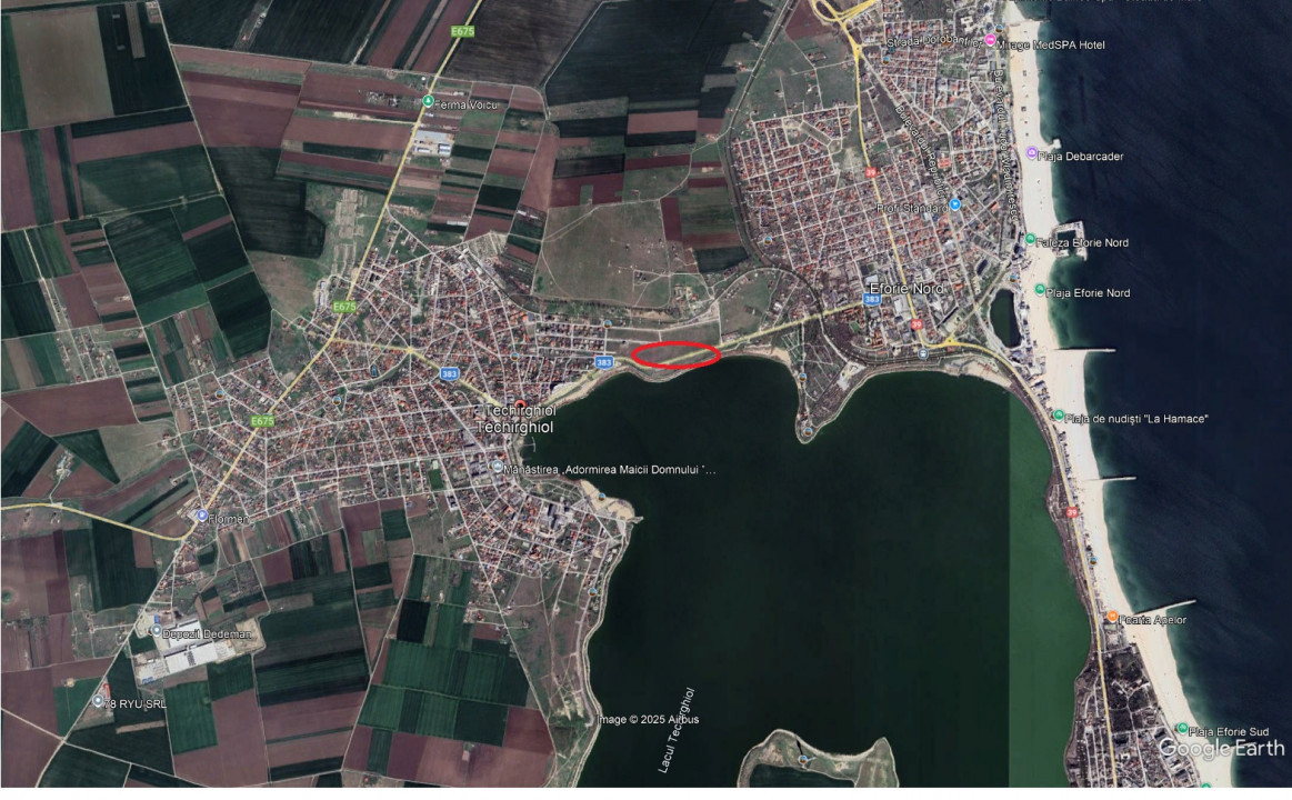 Teren de vanzare primul rand la lac Techirghiol