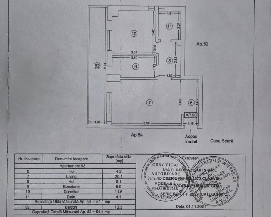 Apartament de vanzare in statiunea Mamaia zona Butoaie