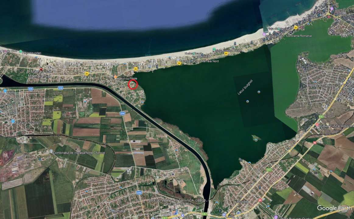 Teren de vanzare Mamaia Sat  malul lacului Siutghiol