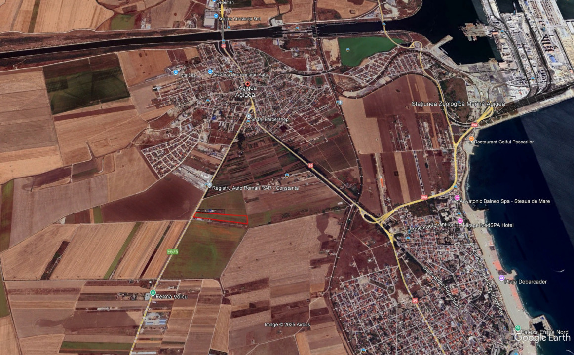 Teren de vanzare in Agigea la DN 38