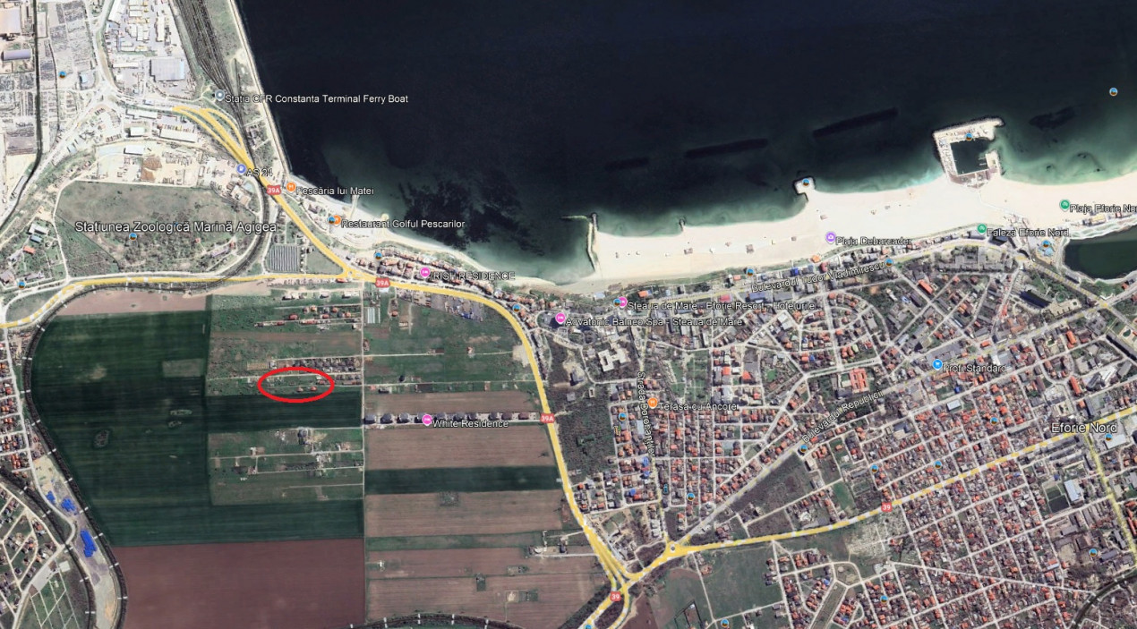 Vand teren in Agigea zona Golful Pescarului